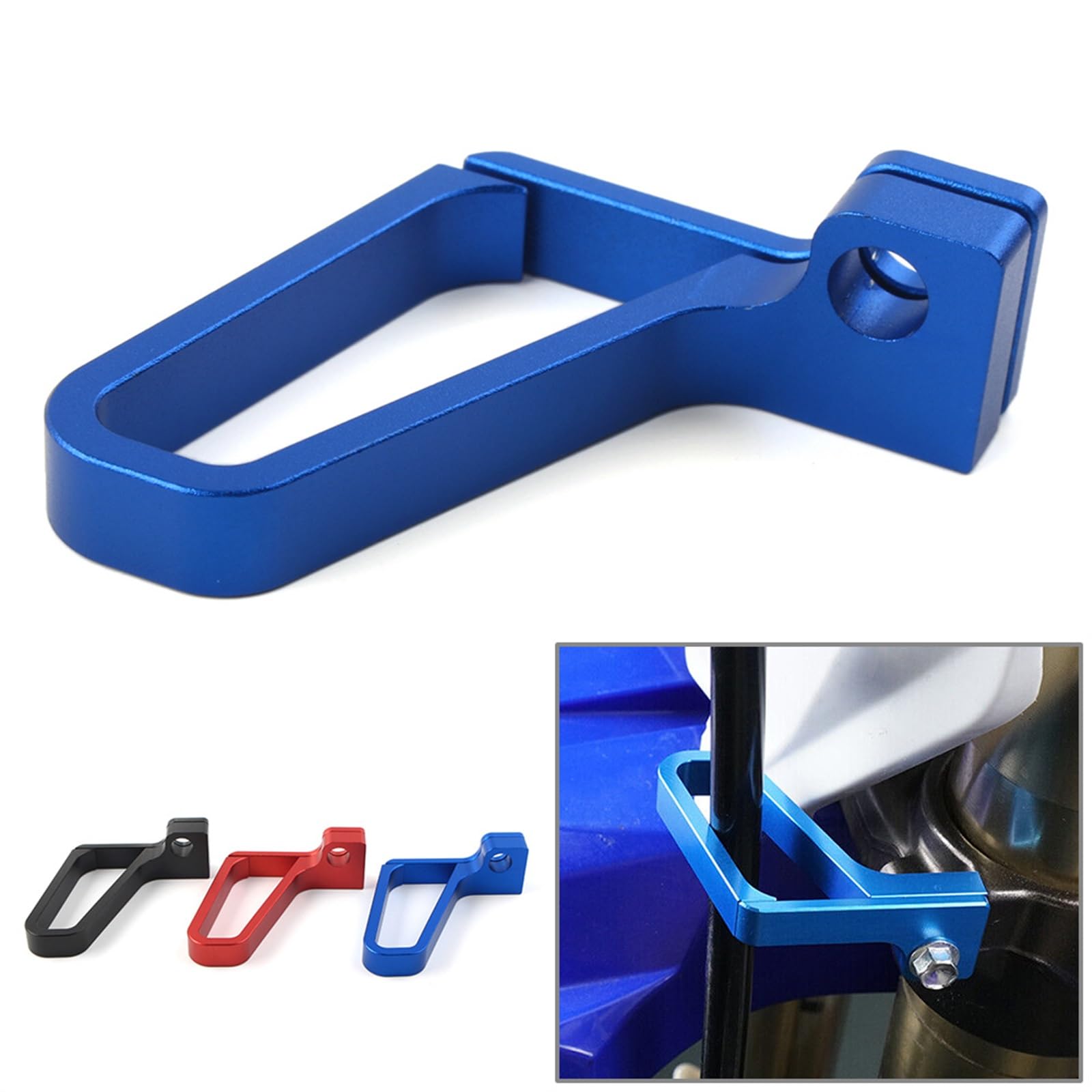 Wivplex CNC Moto Linea Freno Tubo Fascetta Guida Cavo, for YAMAHA, YZ125/250 2004-2020 YZ250F/450F 2004-09 YZ250X 2016-20 YZ125X 2020 Morsetto per tubo freno moto(Schwarz)