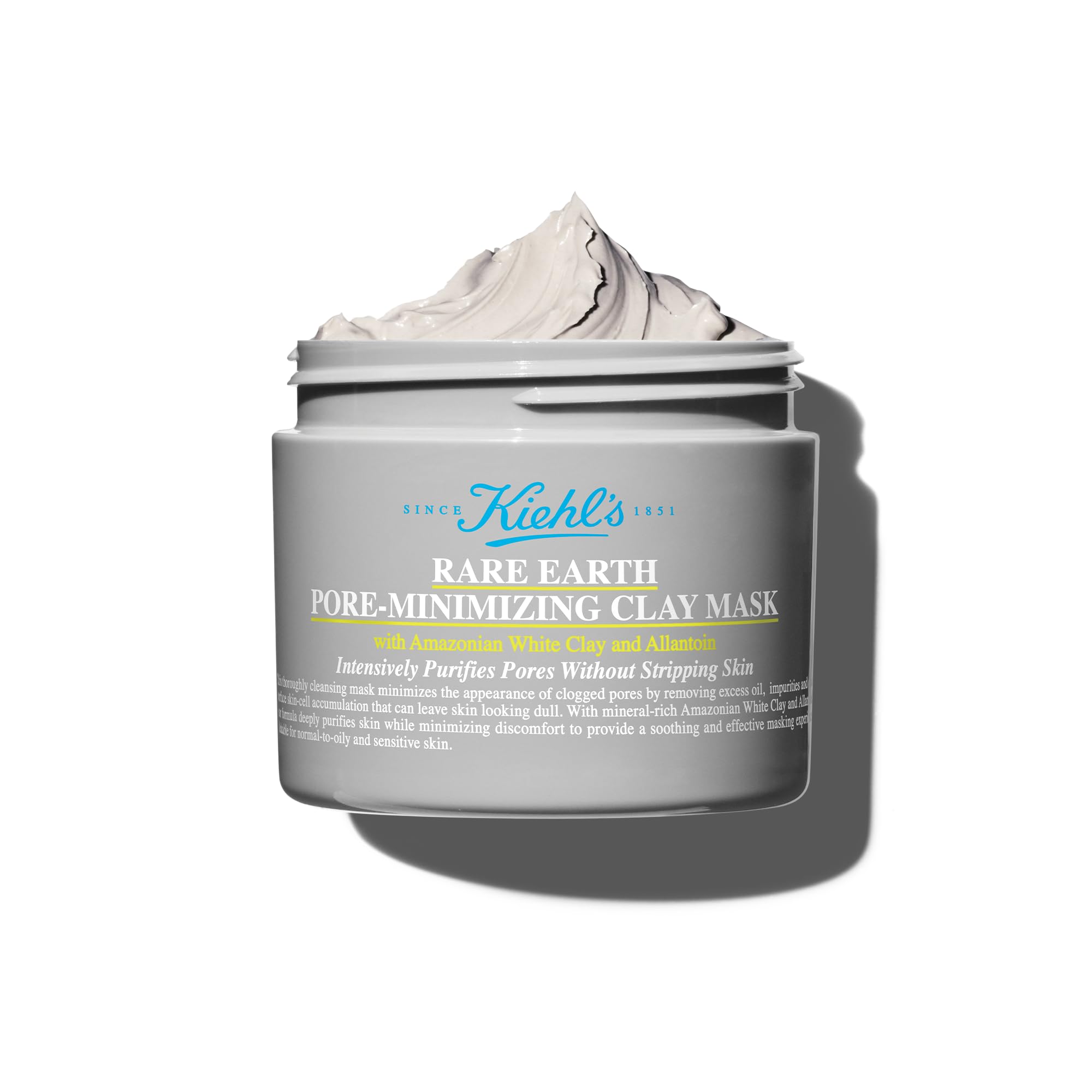KIEHL'S Rare Earth Deep Pore Cleansing Mask, 125 ml, reinigende Detox-Gesichtsmaske mit Aloe Vera und Amazonas-Tonerde, Anti Pickel Gesichtsreiniger zur Minimierung von Poren und Mitessern