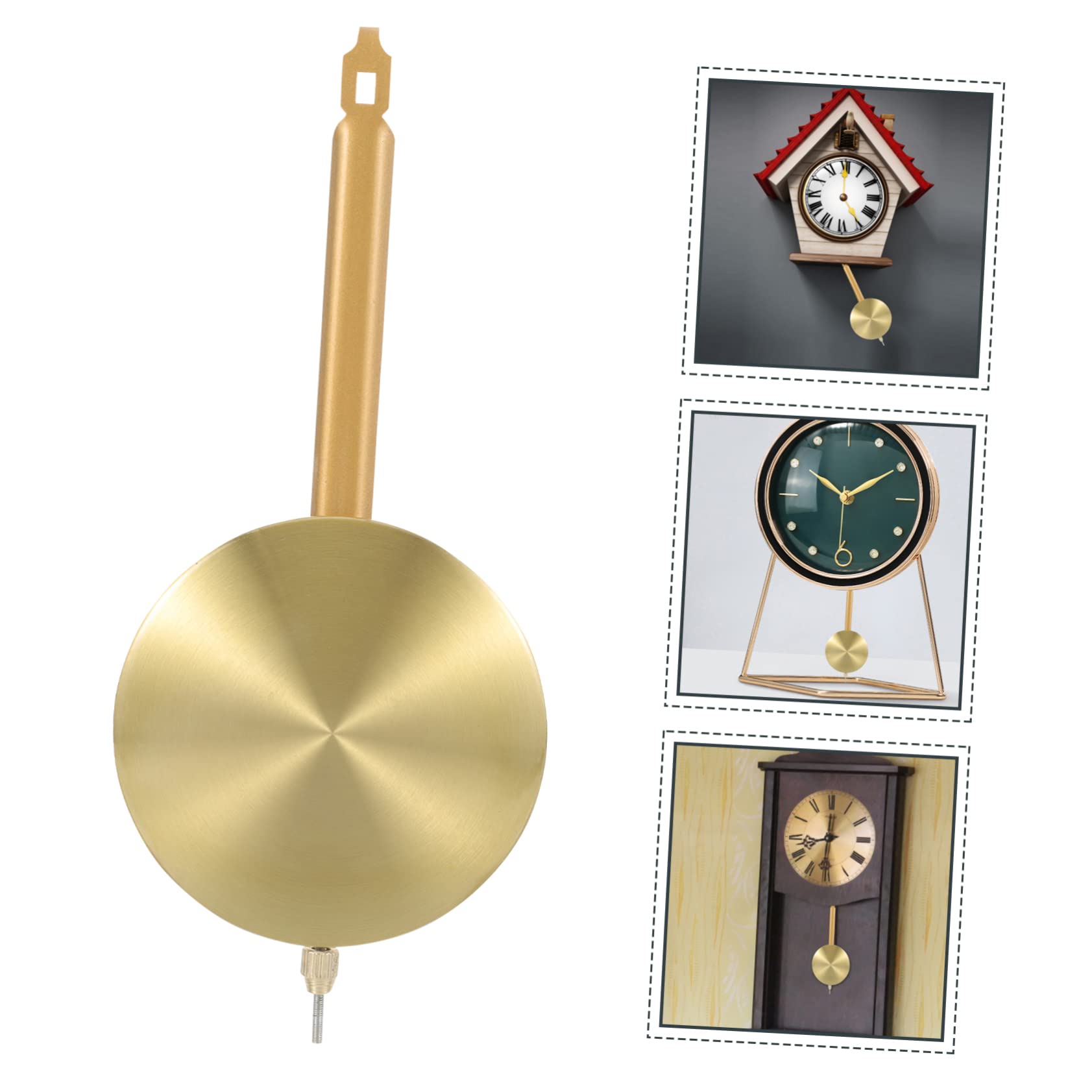 Pendolo Dorato Lucido Per Orologio Da Parete, Sostituzione Universale In Metallo