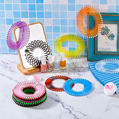 15 Pieces Full Circular Stretch Comb Headbands Flexible Plastic Circle Comb Colorful Plastic Hair Wrap Hairband Holder For Women Girls Sports Hair Accessories, Multiple Colors #TOP6
