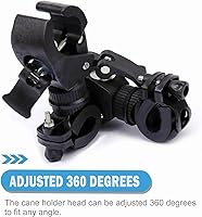 Vista 4 de 2 piezas de soporte para bastón para andador, silla de ruedas, andador de conducción, accesorios universales de soporte para muletas, soporte