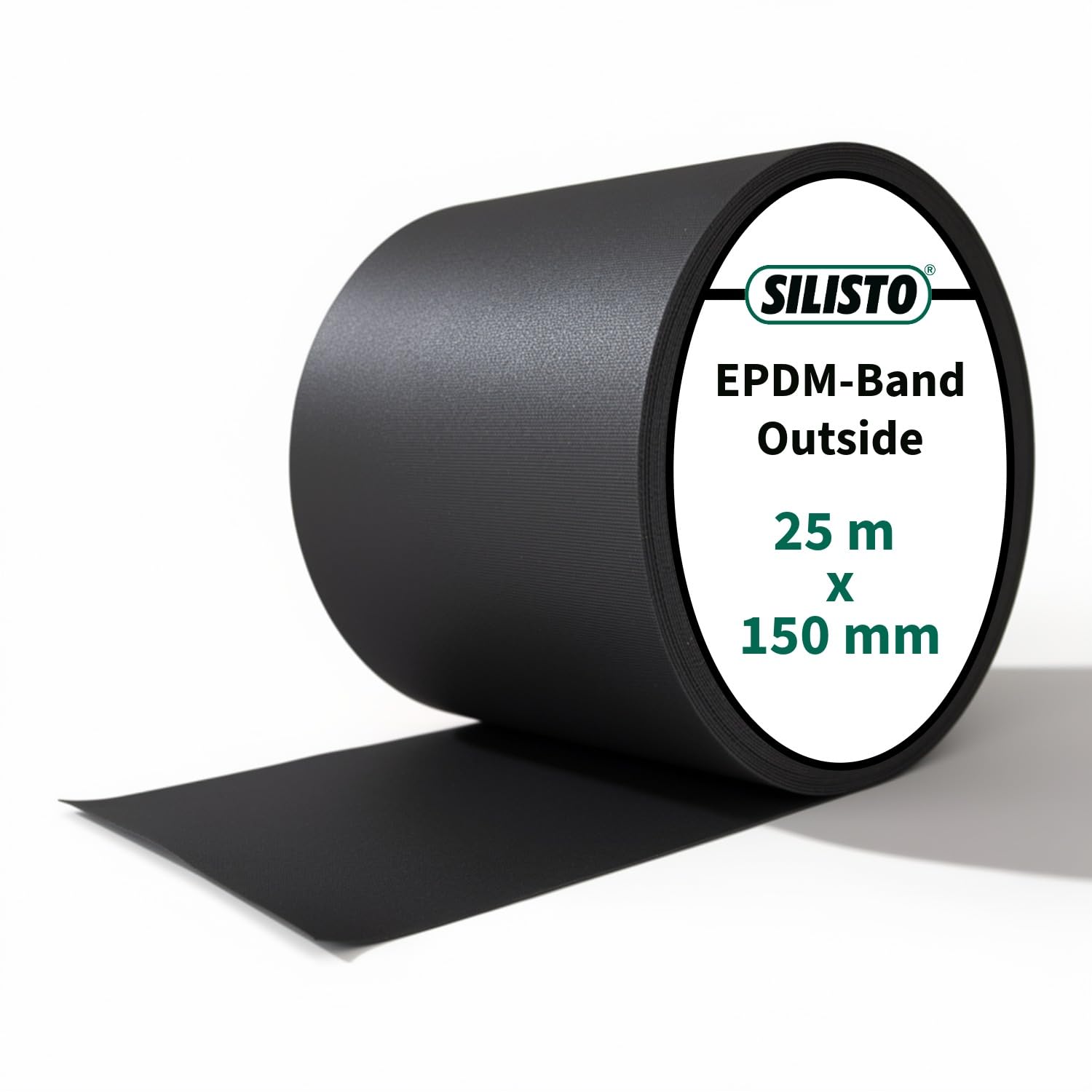 SILISTO Ruban d'étanchéité EPDM pour étanchéité extérieure, film en caoutchouc butyle, pour étanchéifier les raccordements de portes, de fenêtres et de façades (Outside, 150 mm x 25 m)