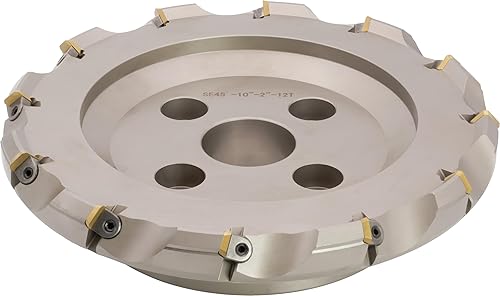 Miniatura 8 de Molino de cara indexable (carcasa) de 2" 45°, diámetro del orificio del eje de 3/4", 3 flautas, con 3 piezas de inserciones de carburo SEAN42