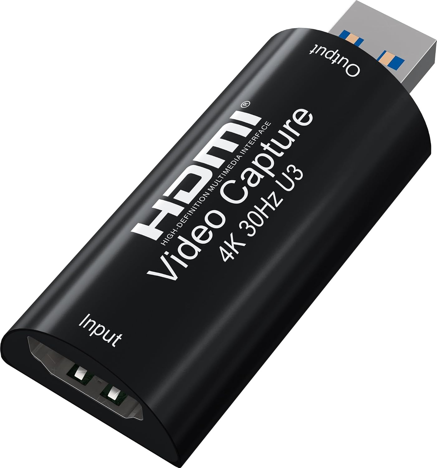 PremiumCord HDMI Capture Grabber Video Audio to Computer with USB Resolution UHD 4K 2160p 30Hz Full HD 1080p 60Hz USB 3.0 Type A Plug and Play Black