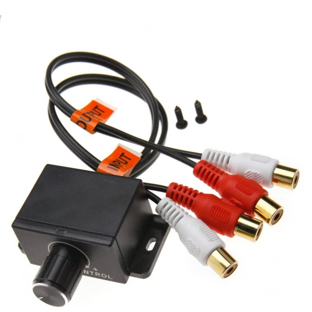 MOLUCKFU 3pcs Car Stereo Amplifier Remote Level Control Knob Audio Volume Adjuster for Speakers Amplifiers Connector Easy Installation Casing Gain Level for Systems