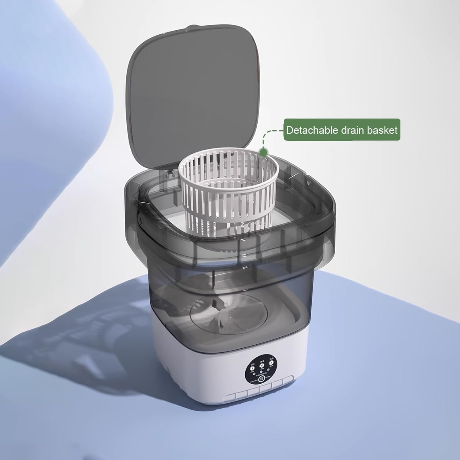 Przenośna mini pralka i suszarka - kompaktowa i lekka składana podkładka 12 l do mieszkań i akademików - technologia Deep Clean
