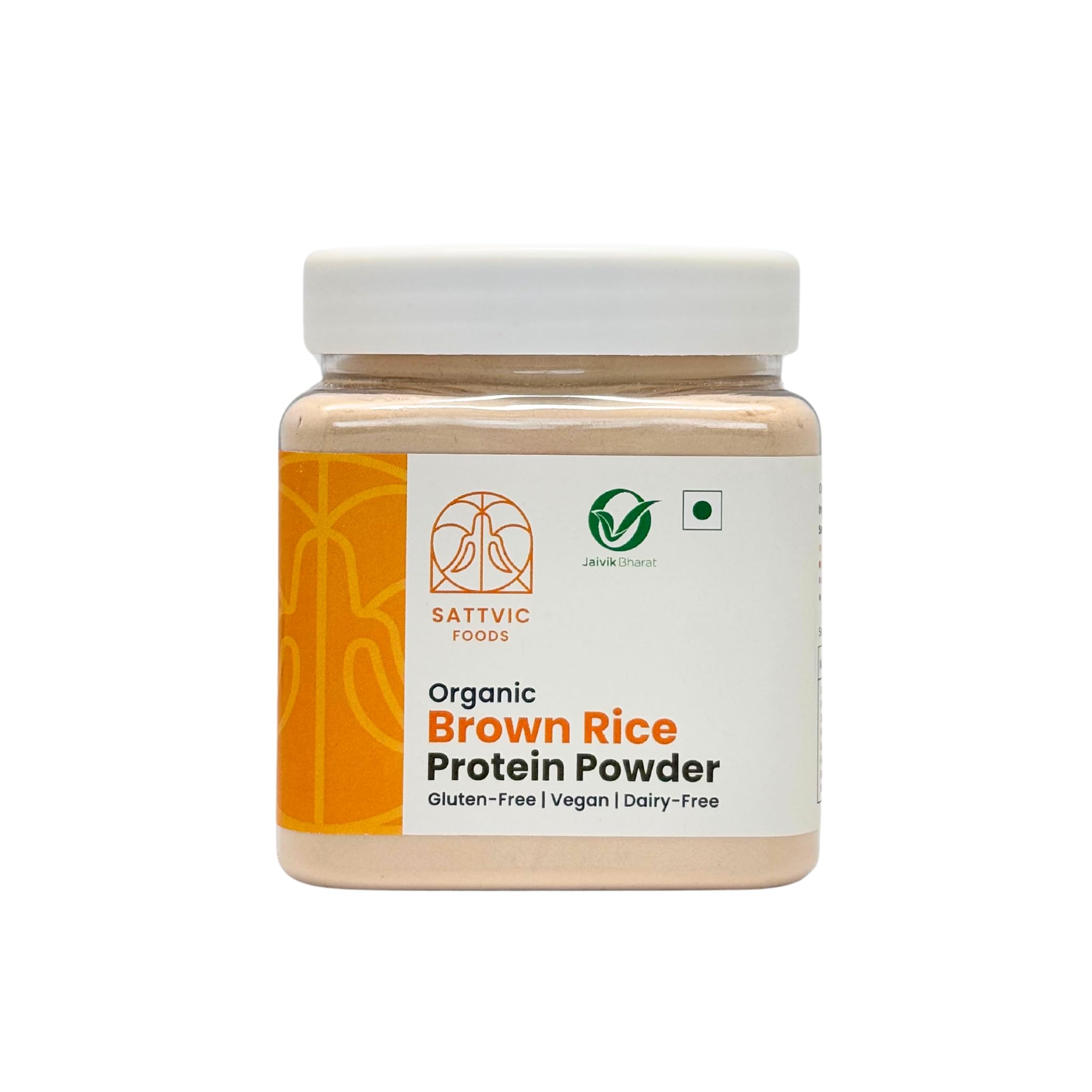 Sattvic Foods Brown Rice Protein Powder (300 g) | Certified Organic, Over 25 g Protein Per Serving | Plant-Based, Unflavoured, No Sugar, No Lactose, Muscle Builder | Mix into Smoothies & Recipes - Image 9 thumbnail