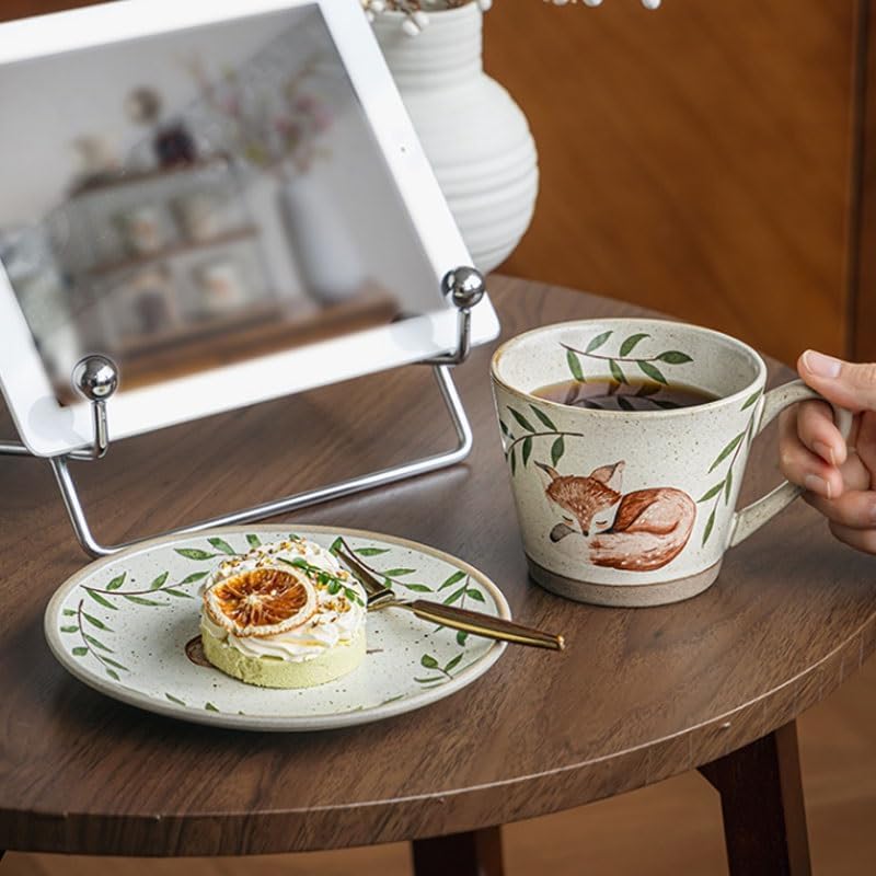 Creative Coffee Cups Saucers Coarse Pottery Latte Art Afternoon Tea Cup Set
