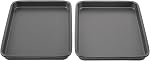 GoodCook Ensemble quotidien de 2 Acier antiadhésif 9" x 6.2" Grille-pain Four Mini Feuilles de cuisson, gris