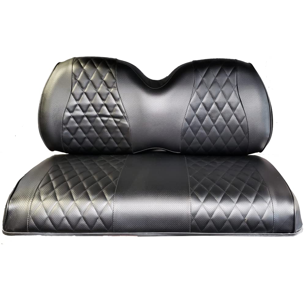 Club CAR Precedent Front Golf Cart Seat Covers Diamond Stitching (Black)