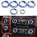 6pcs Aluminum Alloy Car Inner Air Conditioner & Trailer & 4WD Switch Knob Ring Cover Trim For Ford F150 XLT 2016 2017 (Blue Whole Set Knob Cover)