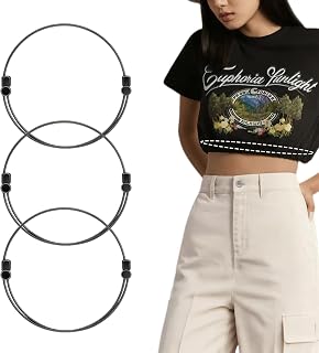 3 Pcs Shirt Tuck Band,Adjustable Tool for Sweater and Shirts,Elastic Crop Bands to Change The Style of Your Tops,Shirt Stays Belt for Women