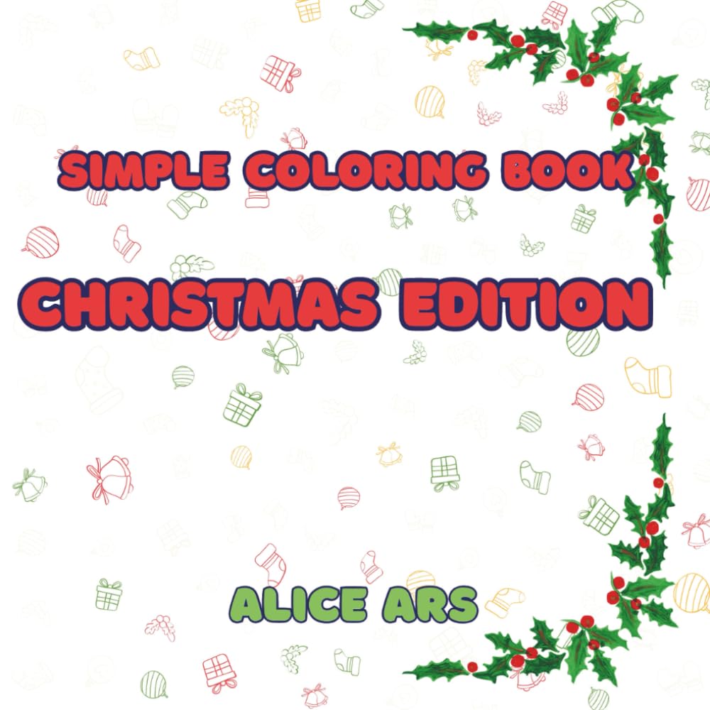 Christmas edition: simple coloring book