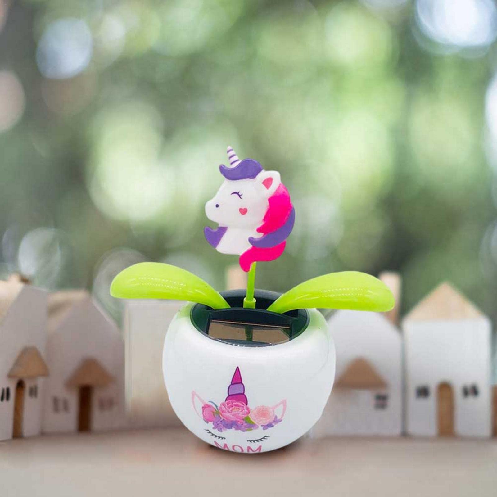 Fleur Solaire Danseuse – Gadget Énergie Solaire Qui Bouge Au Soleil, Décoration Fun Pour Voiture, Bureau Ou Maison