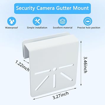 2 Pack Gutter Mount Bracket Compatible with Eufy SoloCam S340 E30 E42 S330