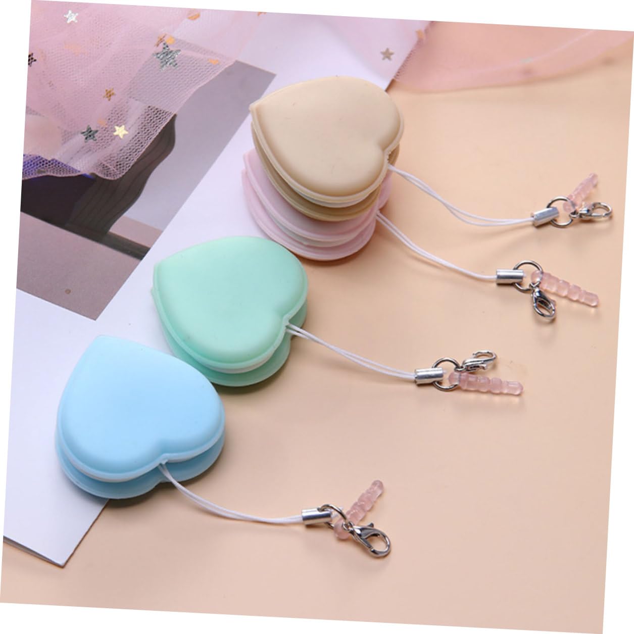 24 Pièces Lingettes Nettoyantes Écran Silicone Souple pour Téléphone Portable Nettoyage Réutilisable Double-Face avec Design Mode