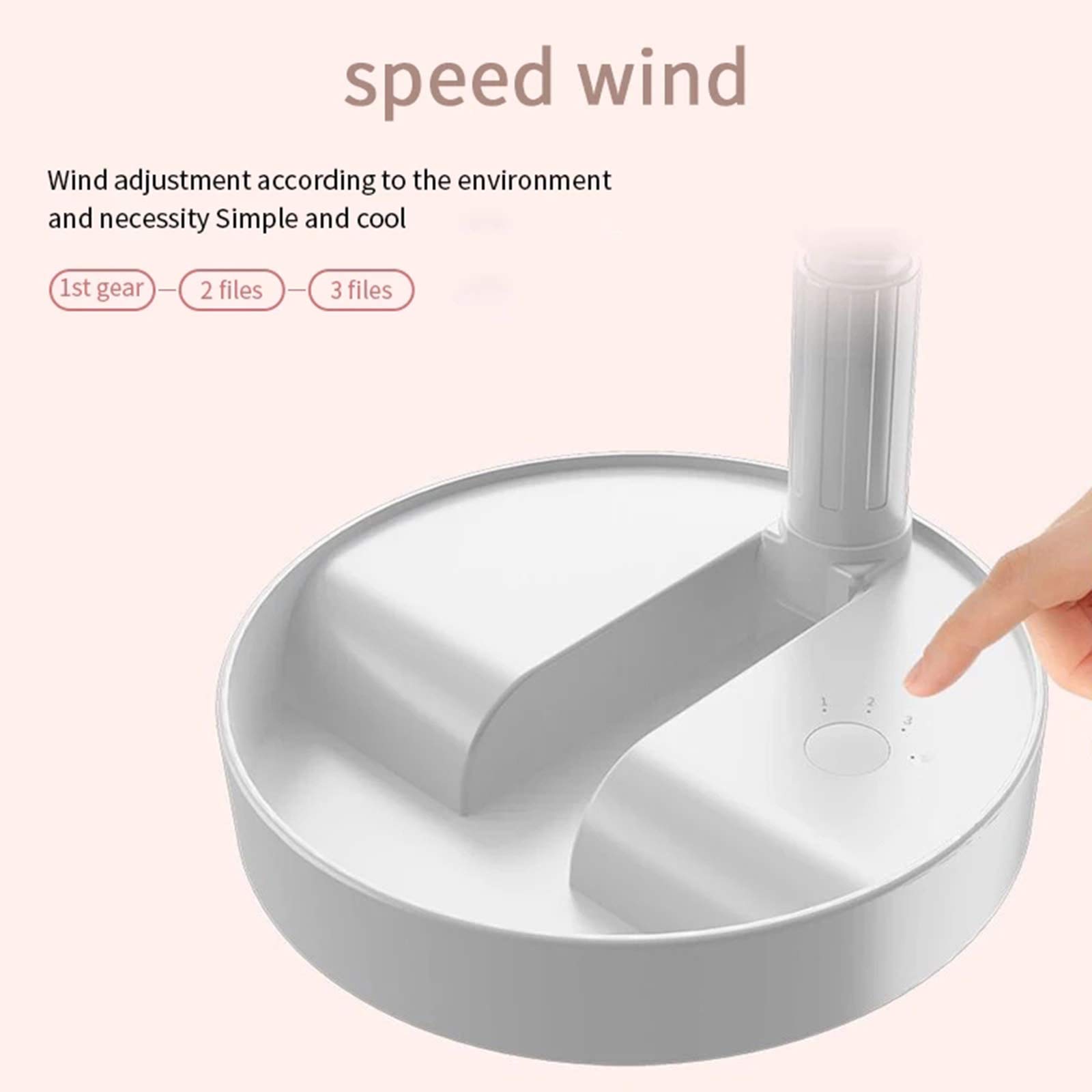 Ventilatore elettrico pieghevole telescopico, Ventilatore da tavolo USB portatile, con batteria ricaricabile da 3600 mAh, piedistallo regolabile 4 velocità silenzioso/ ​telecomando (Bianca)