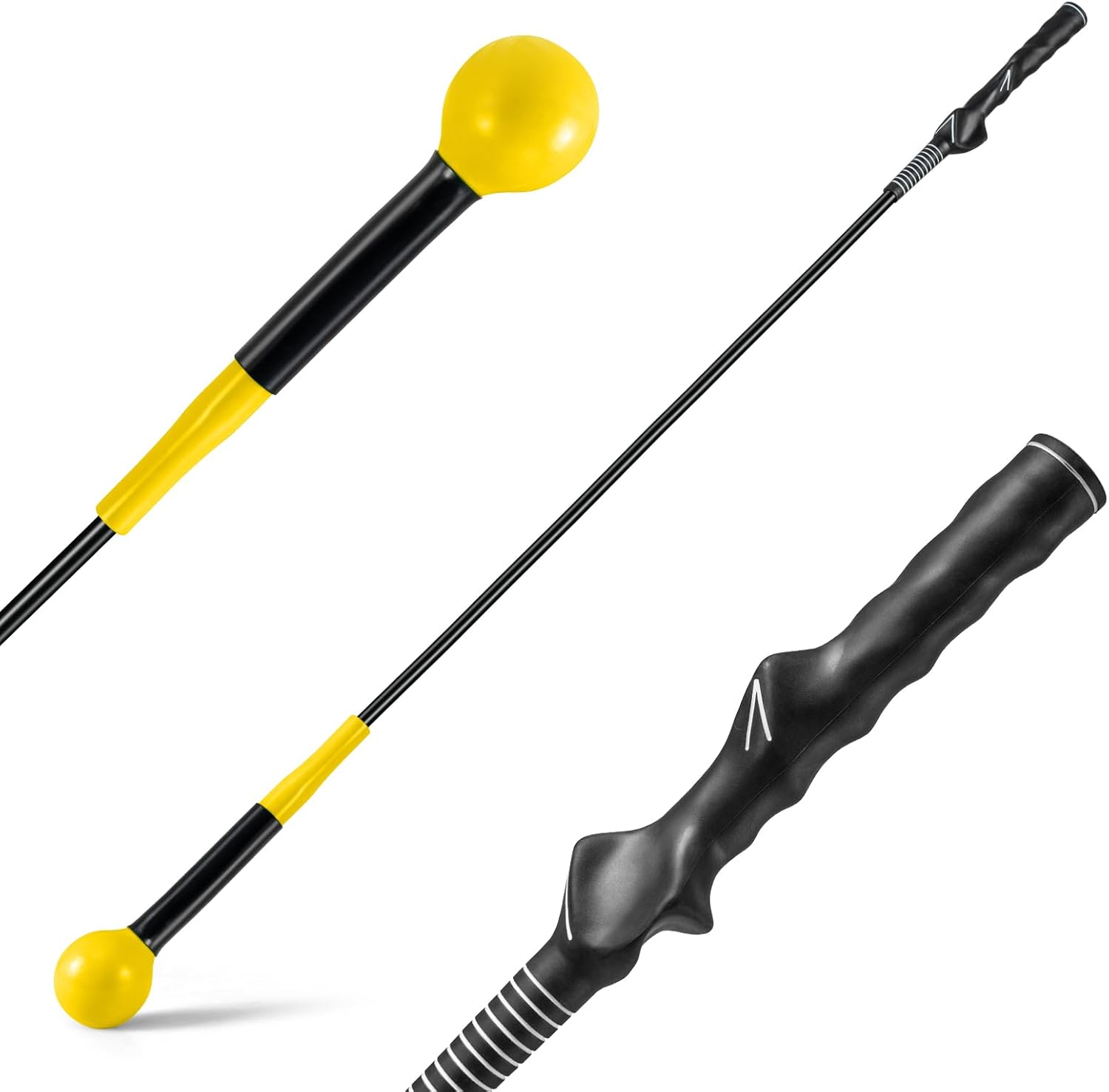 ULTIMATE Golf Swing Trainer, Heavy Warm Up Stick, Tempo Speed Flexibility Distance Balance Strength Training Aid, Right-Handed Ergonomic Golf Grip Trainer, Indoor & Outdoor Practice