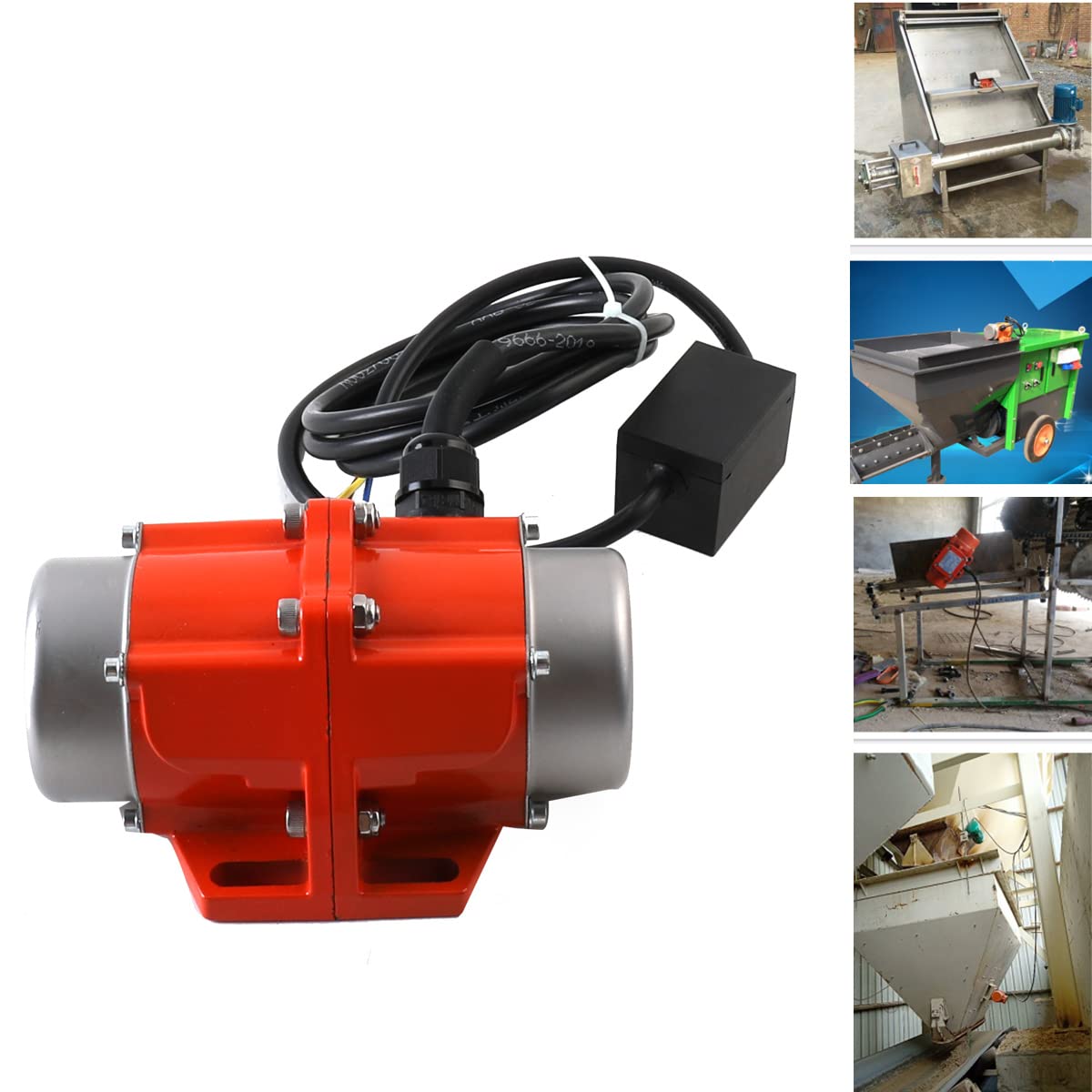 1 Phase Vibrator Vibrationsmotor, Asynchroner Vibrationsmotor Kleiner Rüttler Rüttlmotor, Elektro Vibrierend Motor für Metallurgie, Elektrizität, mechanische Geräte 3000U/min 220V 60W