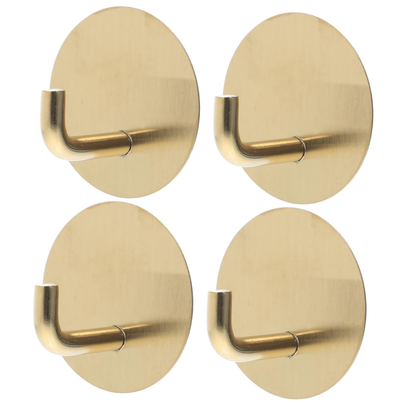 jojofuny Gancho De Acero Inoxidable Gancho Para Colgar En La Puerta Percheros Adhesivos Ganchos De Baño Ganchos De Ducha Para Toallas Toallero Adhesivo Golden 4 Piezas X 4