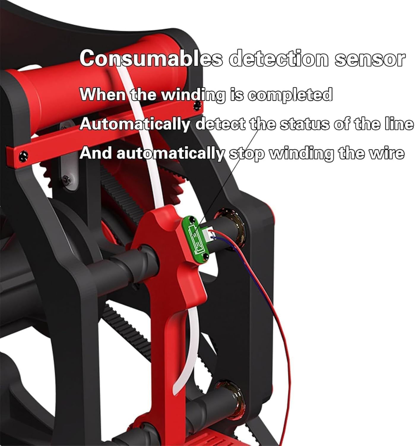 Bobina eléctrica para filamento de impresora 3D, velocidad ajustable, capacidad de 1 kg, funciona con PLA ABS PETG y alambre de soldadura, retractor