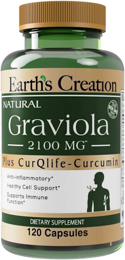 Graviola-Soursop 2100 mg with Curqlife 120 Capsules