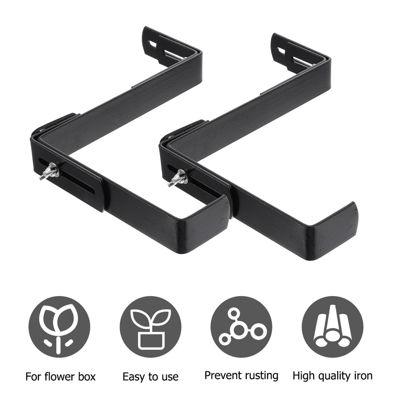 Gancho para Maceta de Pared en Hierro Negro con Diseño Delicado, Soporte Ajustable para Tiestos en Sala de Estar y Sala de Recepción, Fácil de Usar