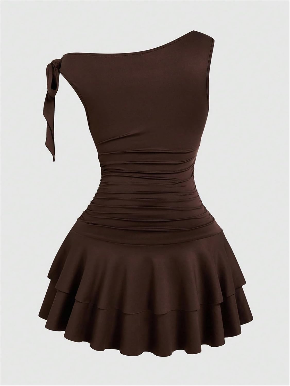 Floerns Women's Plus Size Off The Shoulder Mini Dress Metal Floral Layered Party A Line Dresses - Image 2