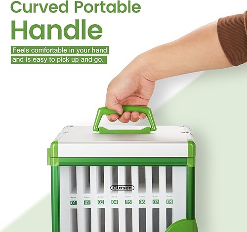 Miniatura 3 de Armario de teléfono celular con 24 ranuras, gabinete de almacenamiento portátil para teléfono, con bloqueo de bolsillo montado en la pared, aleación