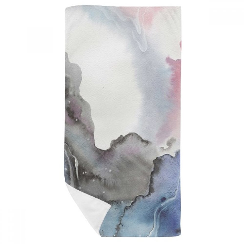 Serviette de bain douce multicolore encre abstrait essuie-mains