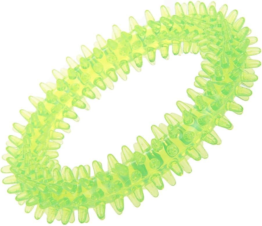 Rubber Pet Dog Puppy Dental Teething Healthy Teeth Gums Chew Ring Play Toy