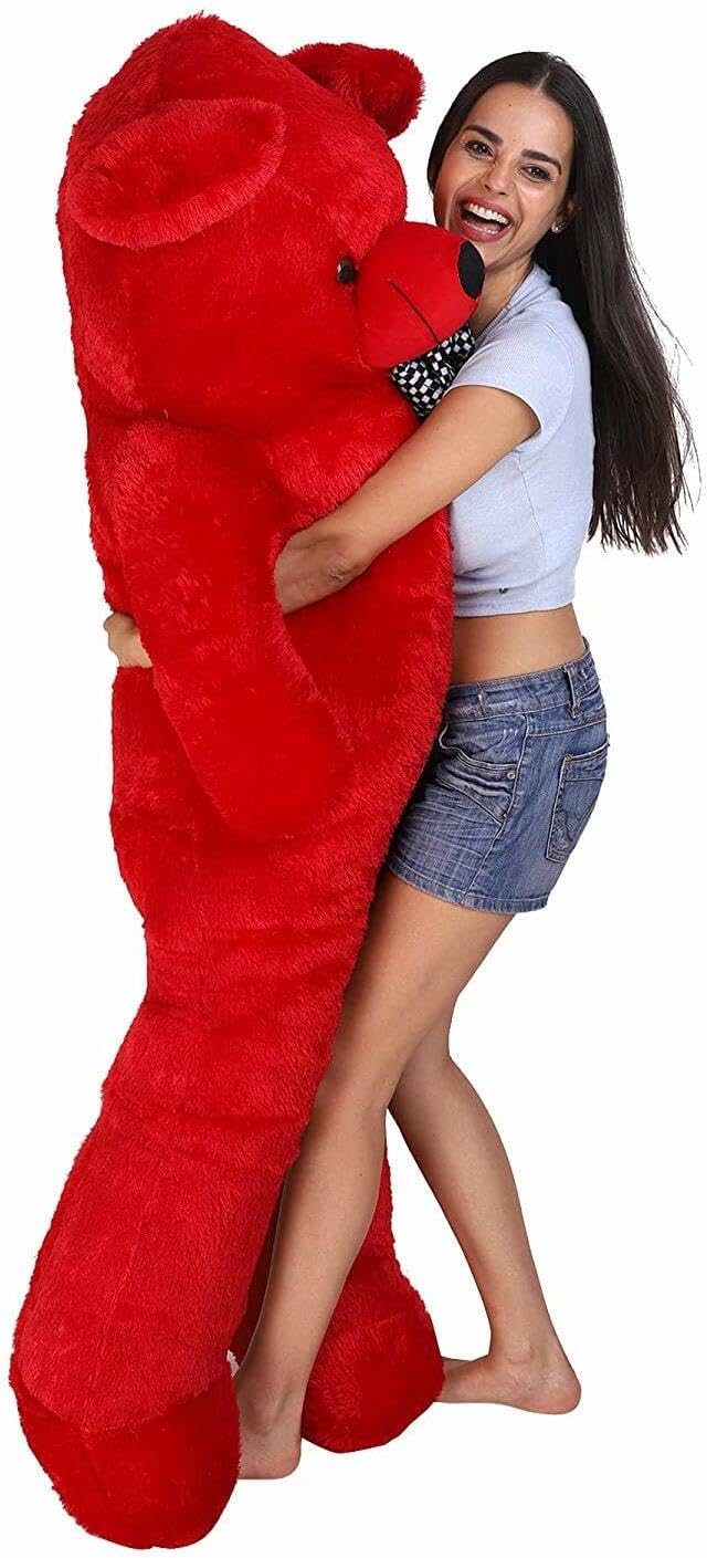 Buy Teddywala Cute Small/Giant Big Size Teddy Bear - Red, 3 Feet (90 Cm ...