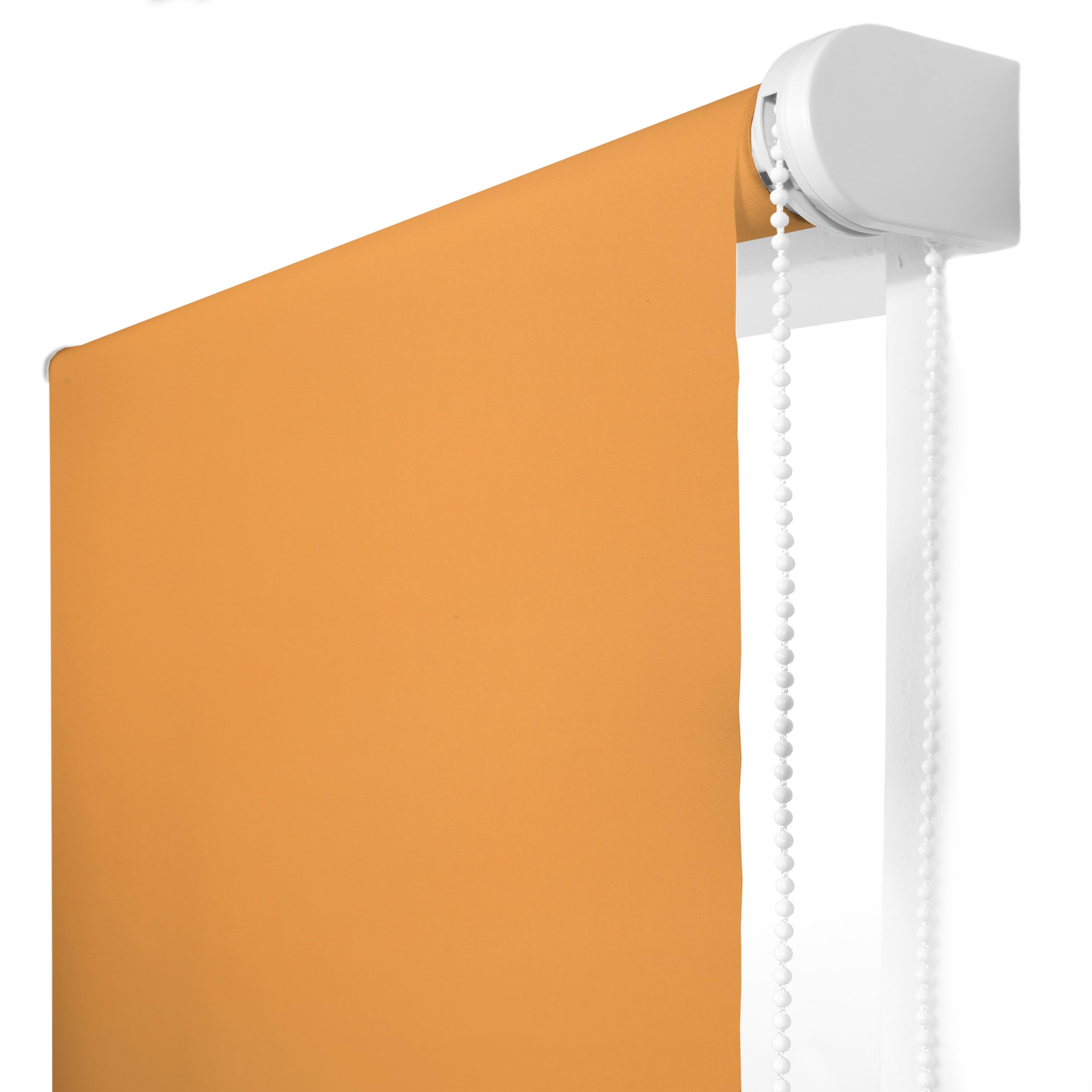 ECOMMERC3 | Tenda avvolgibile, traslucida su misura premium, dimensioni 110 x 165 - Tenda avvolgibile con tubo da 38 mm e dimensioni del tessuto 107 x 160 - Tenda a rullo arancione