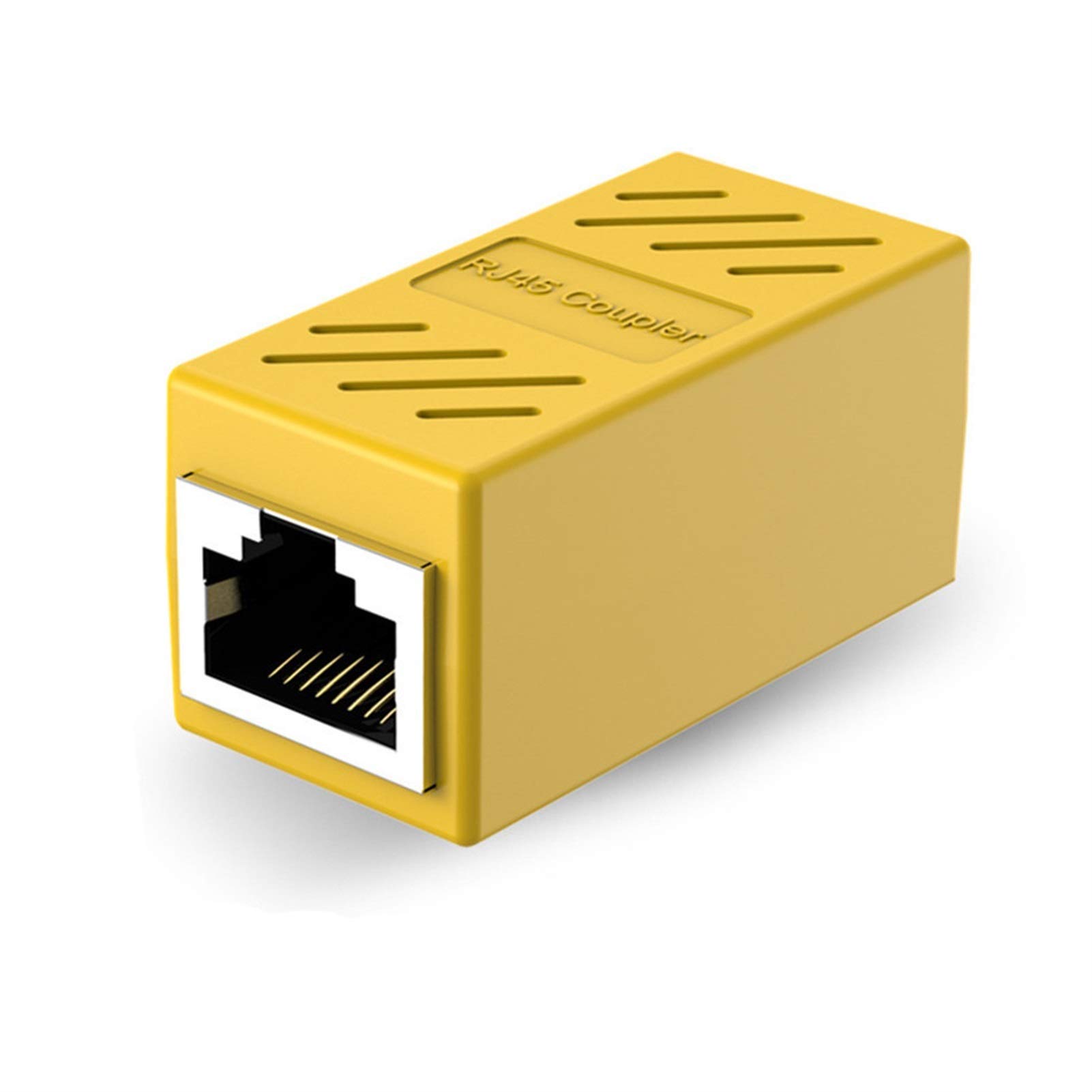 YFCDZVBH Accoppiatore Rete Femminile Connettore Ethernet Cable Adattatore Adattatore Femminile a Femmina RJ 45 Convertitori (Bundle : 50pcs, Color : Yellow)