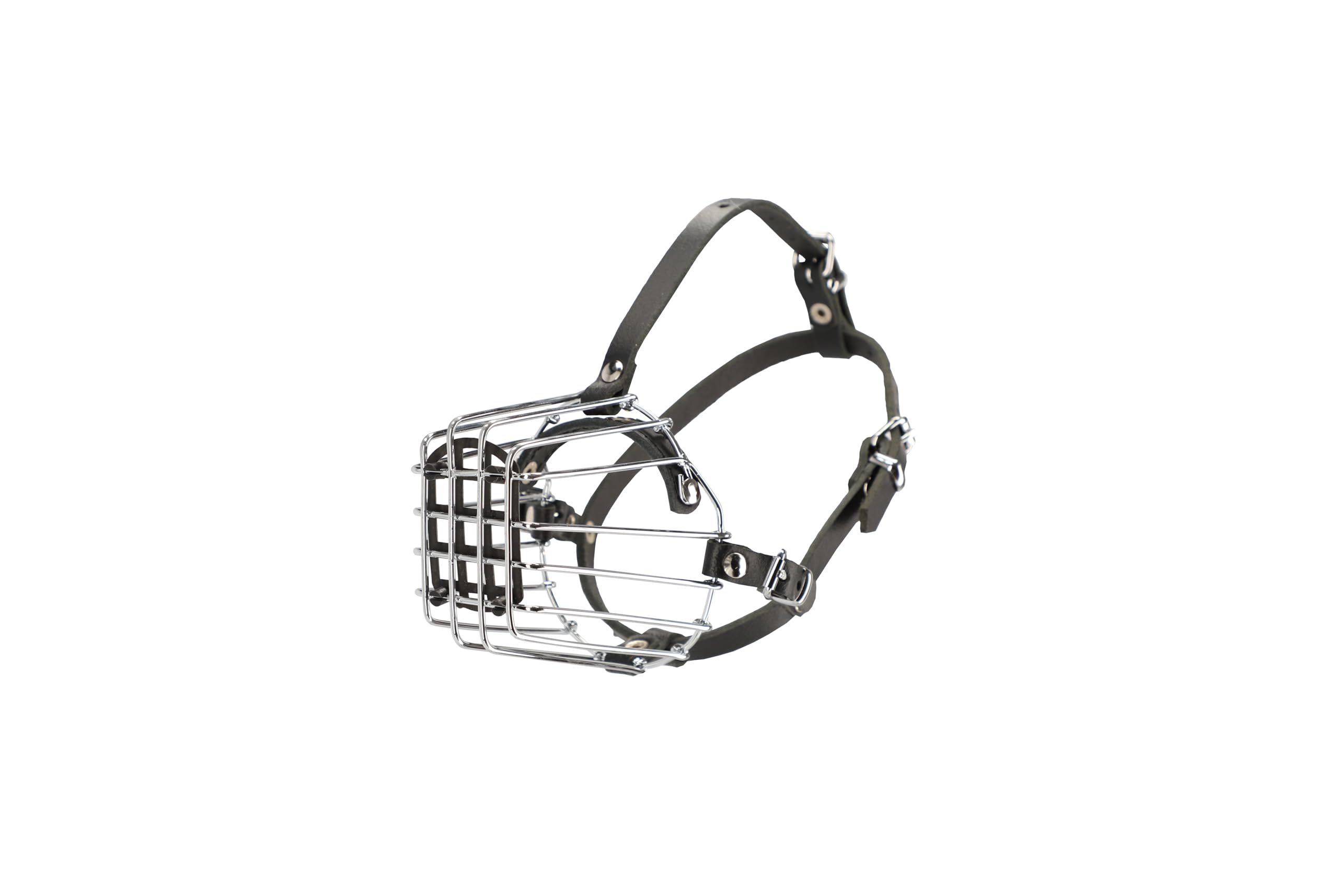 Dingo Metal Muzzle for Small Dachshund Short Dog Breed 21 cm Circuit Below Eyes, 6.5 cm Metal Wire Length 14003