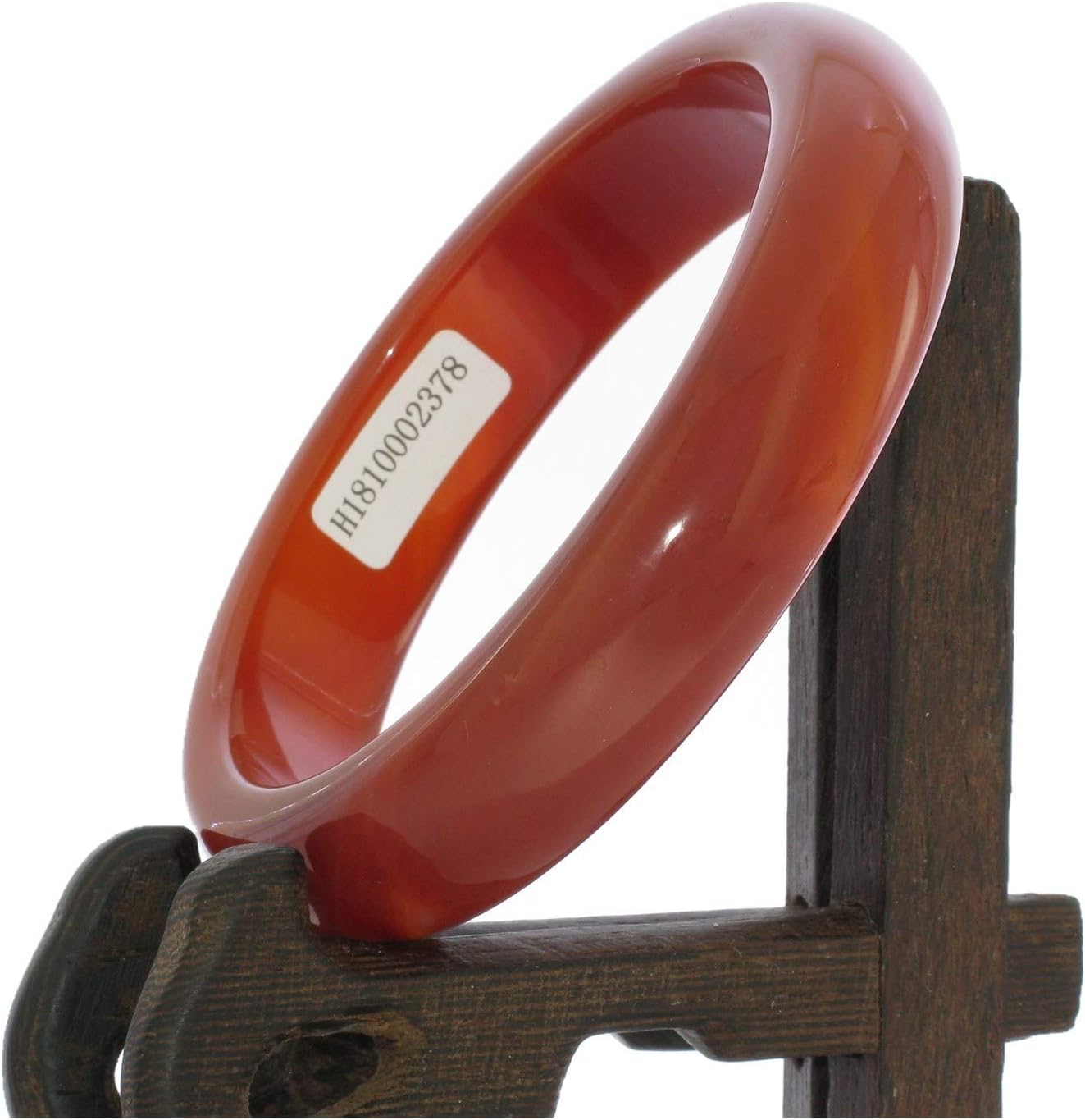 2.6" China Certified Nature Red Chalcedony Jade Women's Bangle Bracelets