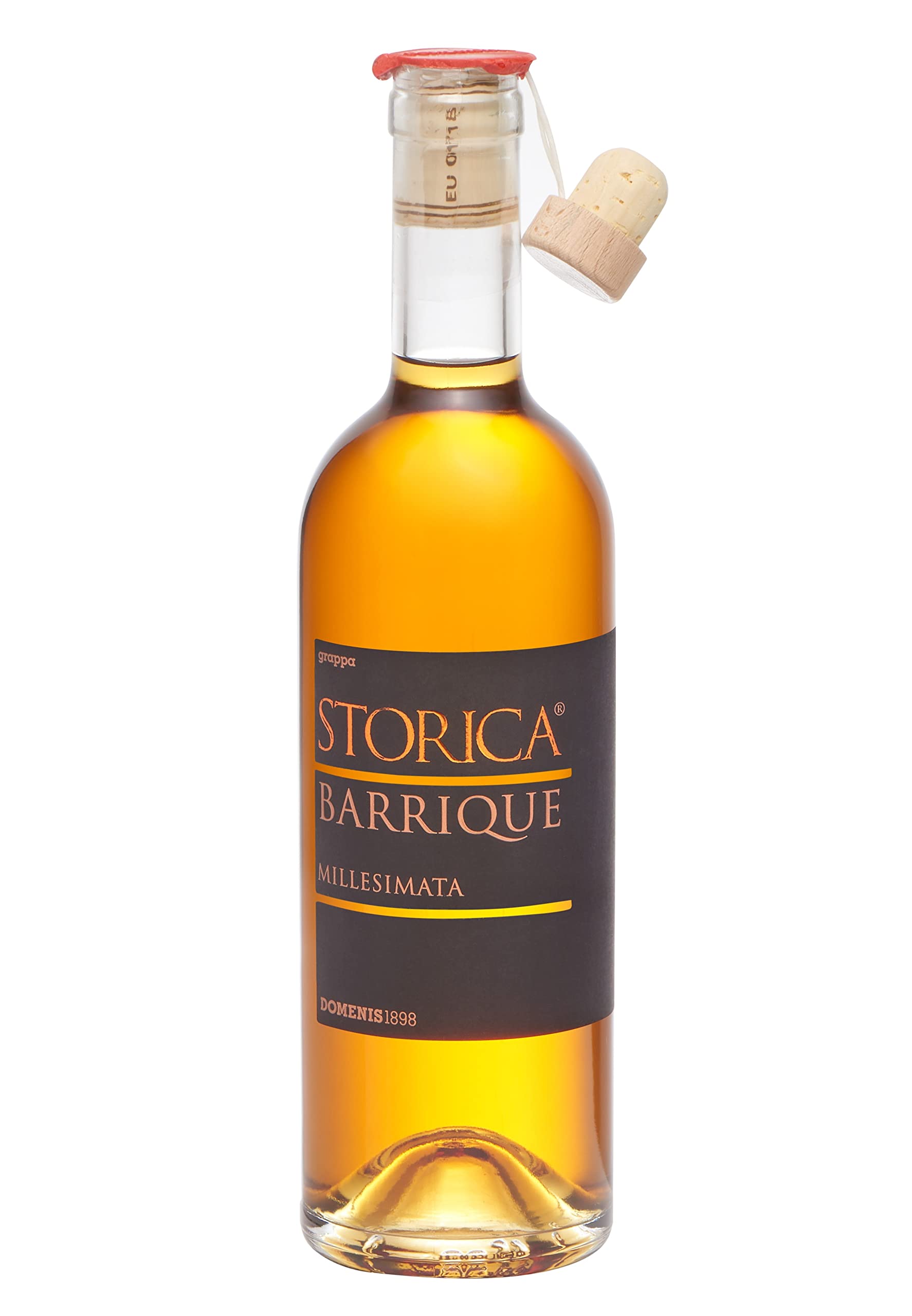 DOMENIS1898 STORICA RISERVA BARRIQUE MILLESIMATA grappa barricata 50% vol. bottiglia in vetro da 50 cl con astuccio
