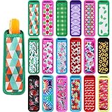 18 Pieces Ice Pop Sleeves Reusable Ice Popsicle Holders Neoprene Insulator Sleeves Colorful Washable...
