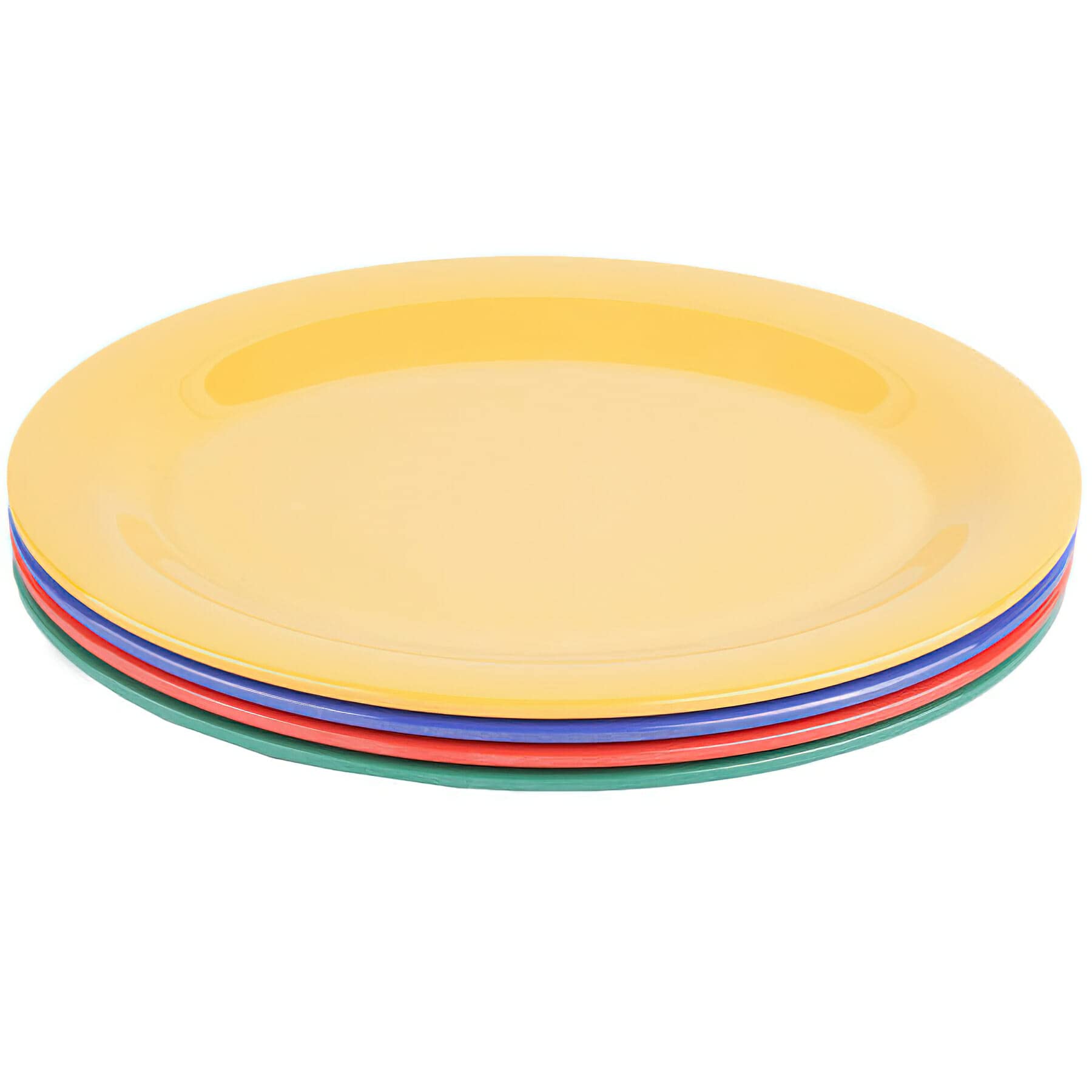 G.E.T. OP-950-MIX Melamine Oval Serving Platter / Dinner Plate, 9.75" x 7.25", Assorted (Set of 12)