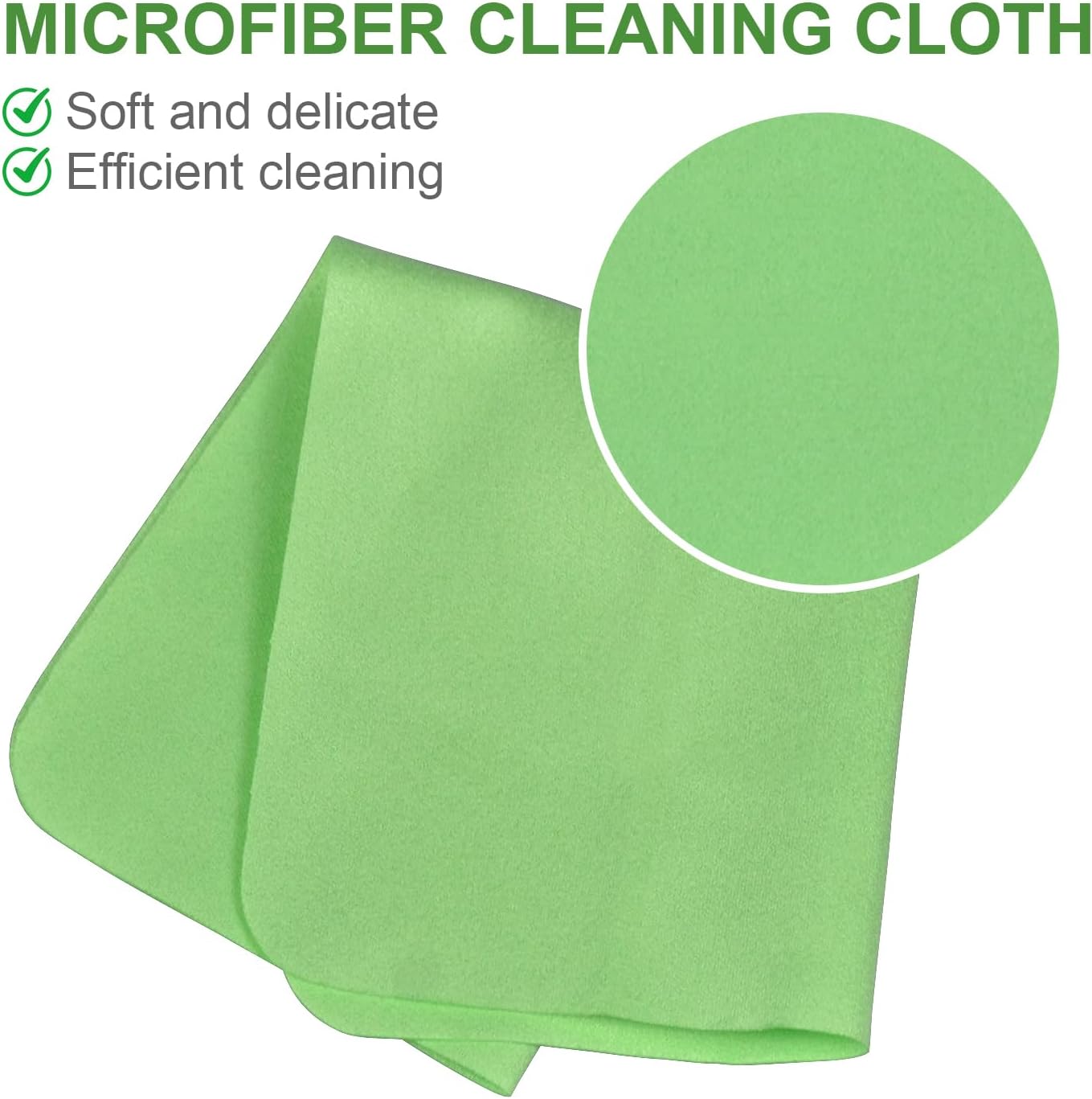 Microfiber Glasses Cleaning Cloth, Individually Packaged, Scratch-Free Eyeglass Cloths, Cloth Lens Wipes for Glasses, Screens, TV, Cell Phone and Laptop,10Pcs-Black(5.9X7 in)