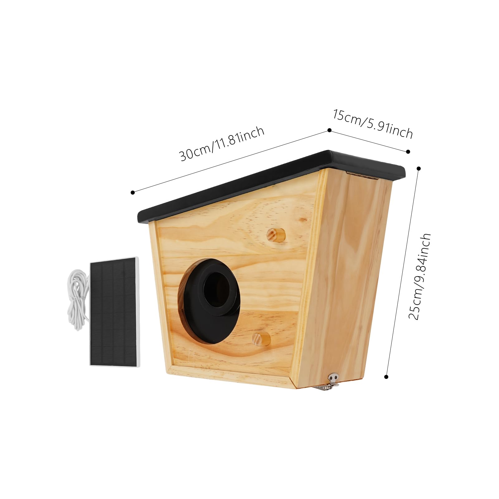 Vogelhaus mit Kamera Solar, Intelligenter Nistkasten mit KI-Vogelerkennung, HD-Nachtsicht & 4400mAh Akku, Wetterfestes Vogelfutterhaus für Draußen mit 35mm Eingang, Vogelbeobachtung für Garten & Balko