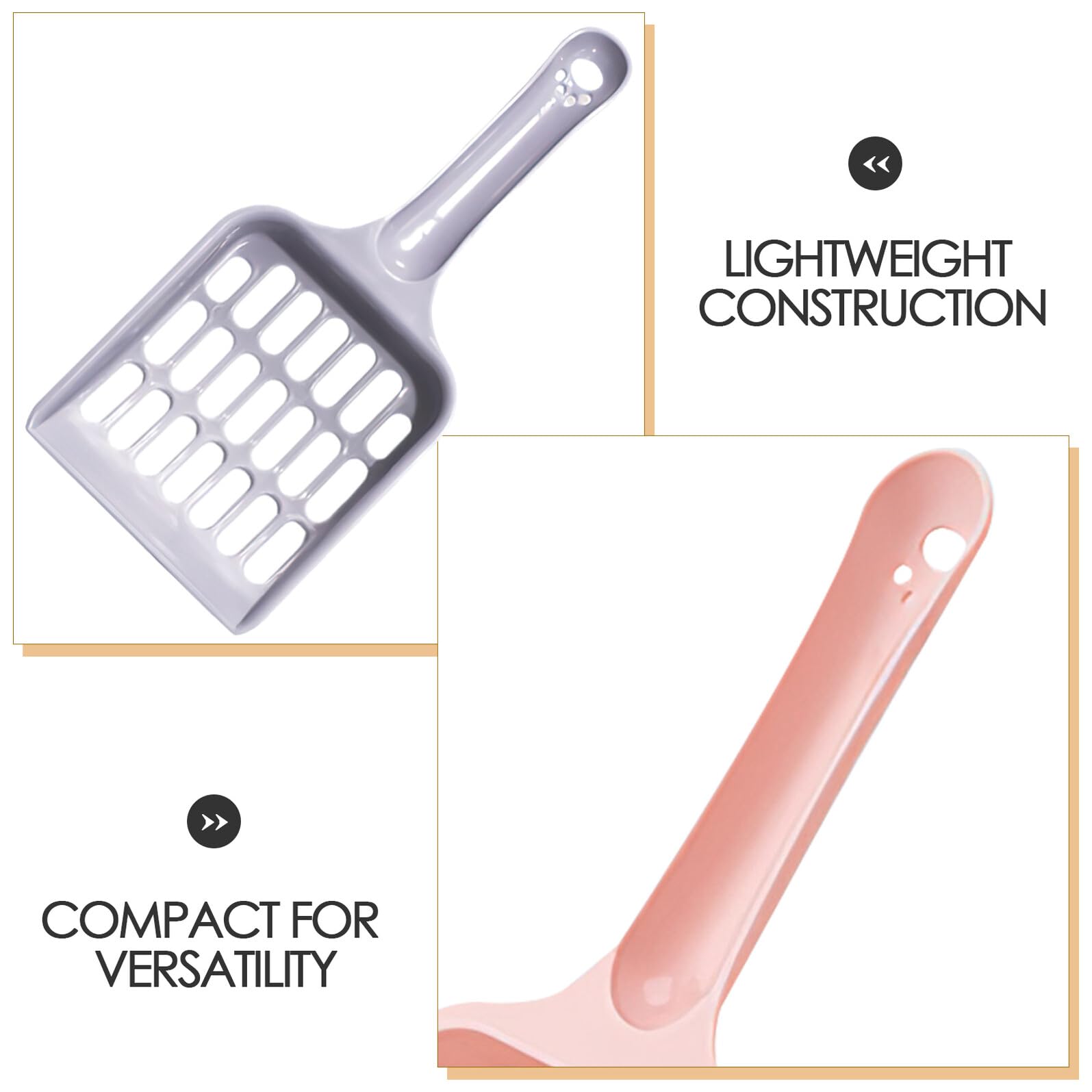 Paletta per Lettiera per Gatti in Plastica Fori Fini Set da 24 Pezzi Colorati Leggera e Infrangibile Adatta per Pulizia Lettiera Animali Domestici e Raccolta Escrementi in Casa