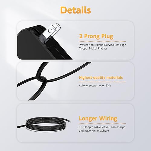 Miniatura 4 de Cargador de 65 W compatible con Lenovo IdeaPad 1/1i/3/3i/5/5i - IdeaPad 110 110S 310 320 330 330s 510 520 530s 710s adaptador de corriente alterna;