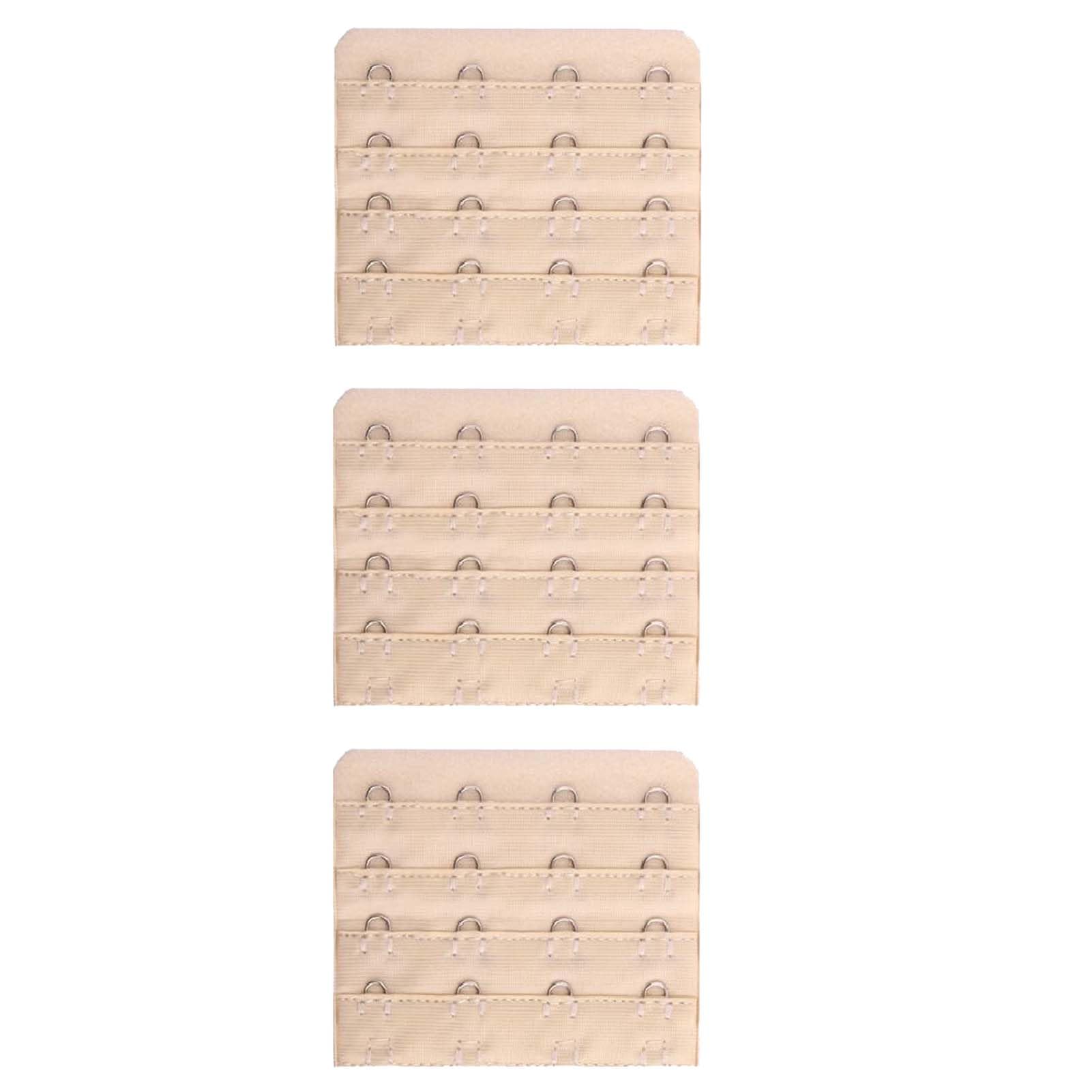 Lansonee 3 Pcs Bra Strap Extenders - Women's Bra Extension Strap with 4Hooks, Comfortable Bra Extender for Loose Fit-Skin