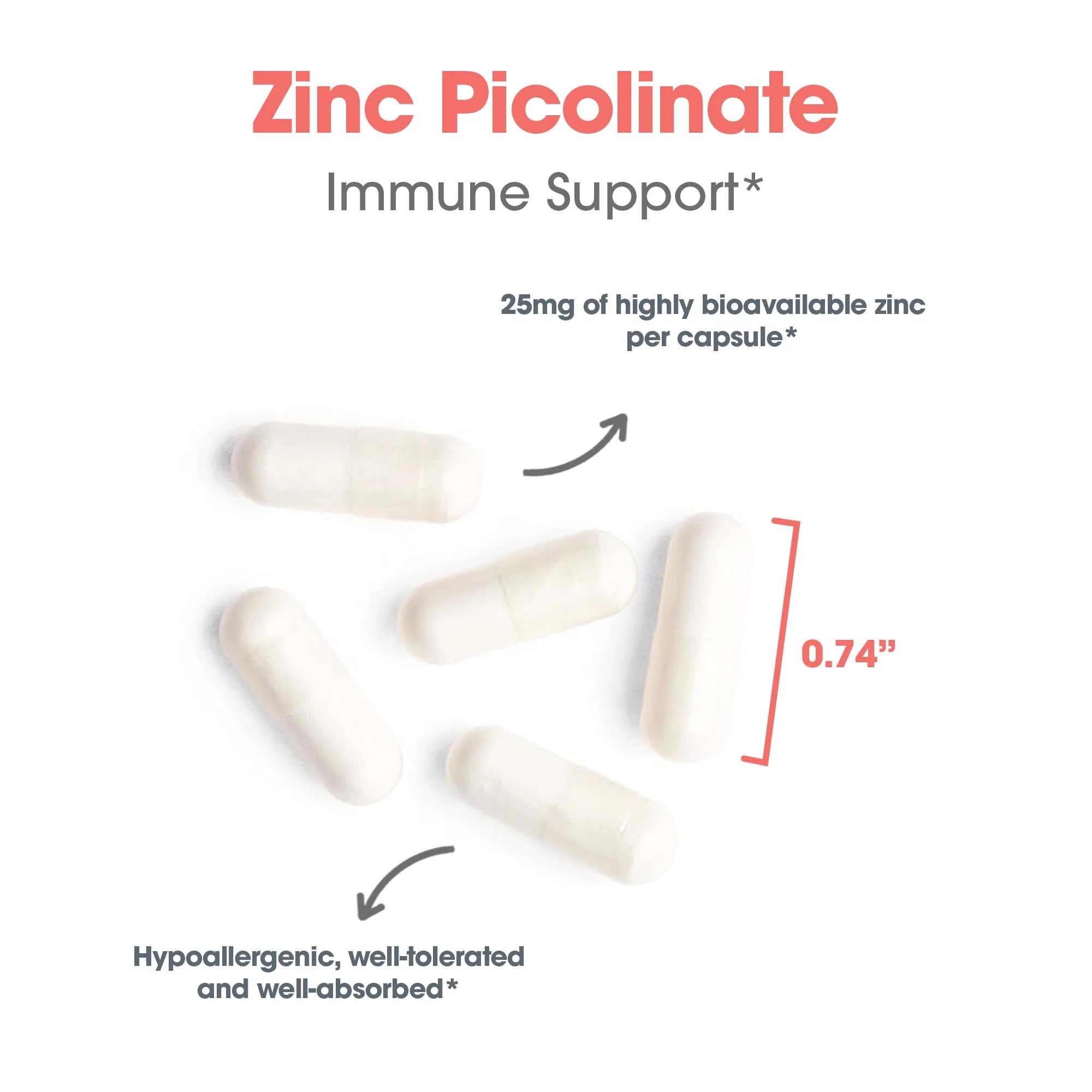 ARG Zinc Picolinate 25 mg Immune Support, 60 Capsules — Amazon image 5