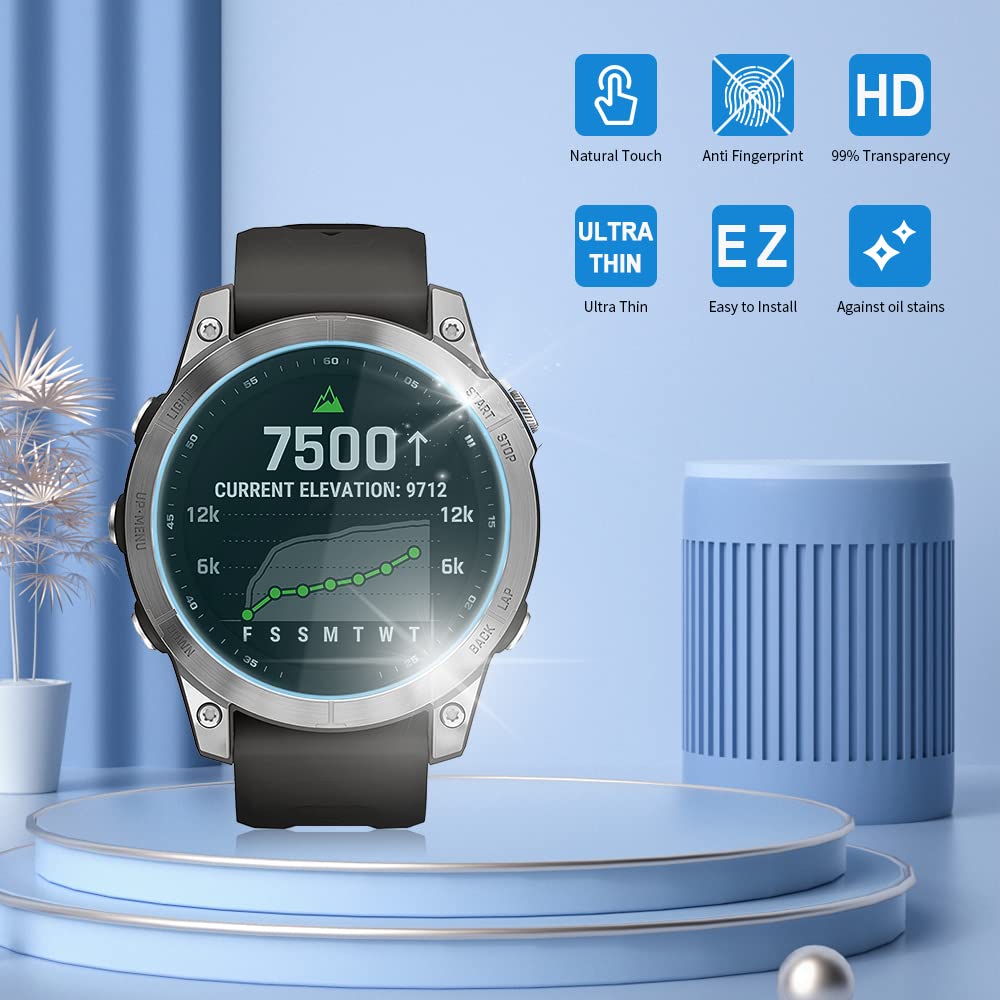 Garmin Fenix 8 Pro Aerku Pellicola Vetro Temperato Per /Garmin Fenix 7X