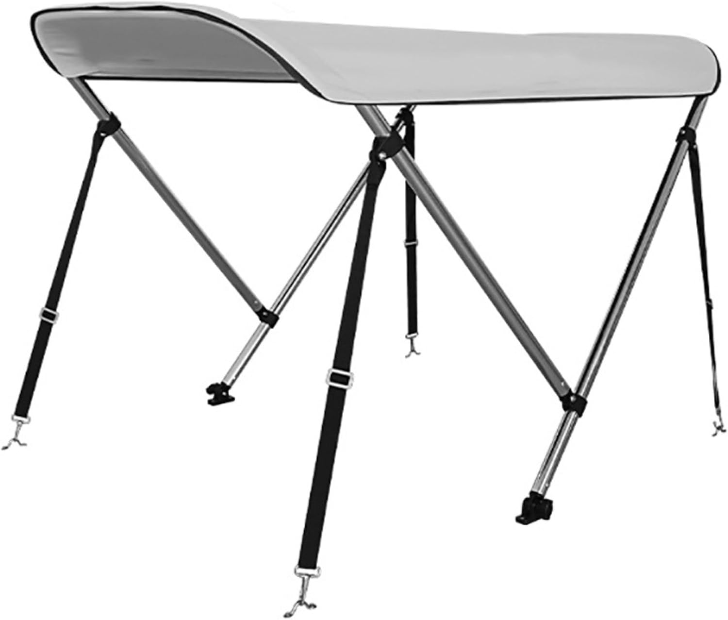 2BOW Bimini Top Boat Cover, 600D Oxford Cloth Boat Canopy with Aluminum Alloy Round Tube Frame, Rainproof & Waterproof Sun Shade for Assault Boats,Ships,Yachts