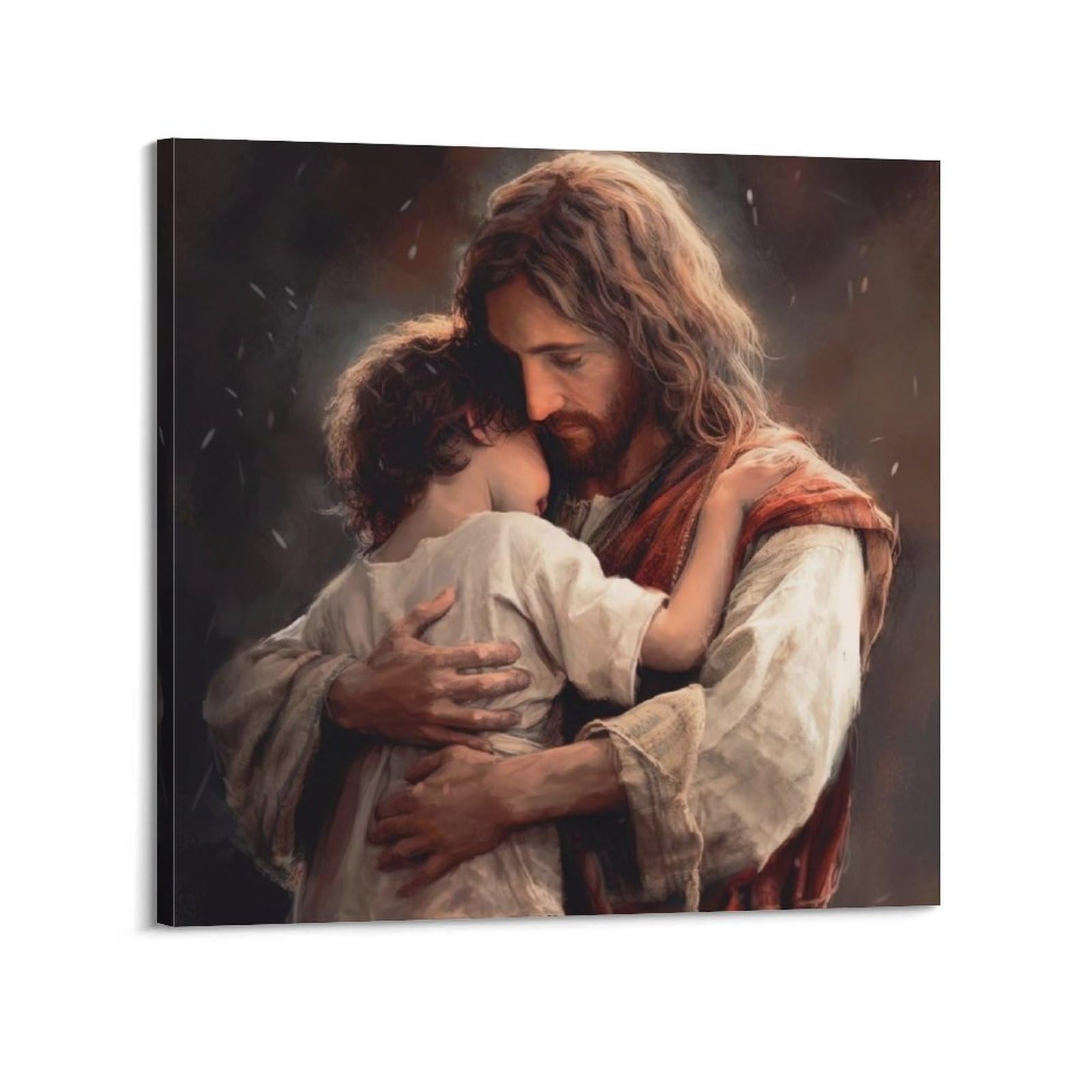 ECHUN Jesus Holding A Child Poster Decorative Canvas Wall & Art Picture Painting 20x20inch(50x50cm)