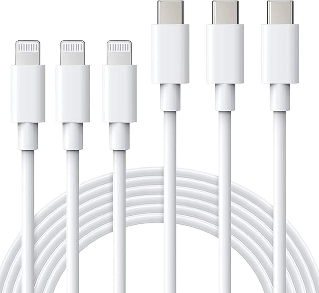ilikable USB C to Lightning Cable [3Pack 2M], MFi Certified iPhone Fast Charger Cable iPhone Type C to Lightning Cable Compatible with 13 12 11 Pro Max X XS XR SE 2020, iPad Pro