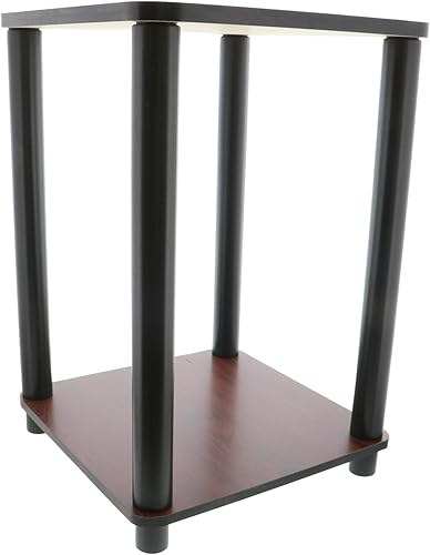 Furinno 2-99800RDC conjunto de 2 estantes esquineros color cerezanegro